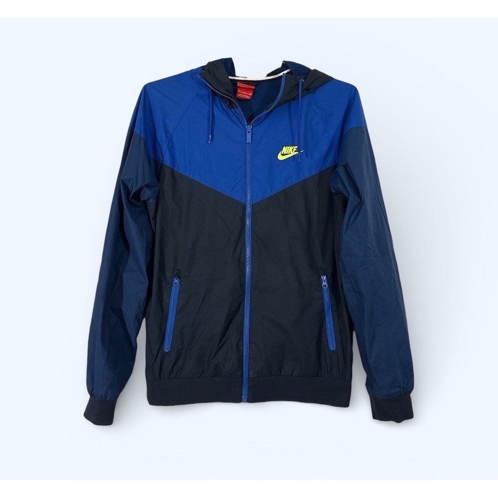 Nike Windrunner Jacket Mens SMALL Blue Navy‎ Full Zip Windbreaker 727324-453
